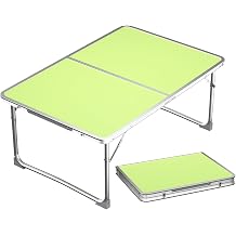 2FT Portable Picnic table with Carry Handle,60CM Aluminium Folding Table Foldable Laptop table for Sofa,Bed,Office,Outdoor BBQ,Camping,Picnic & Travel