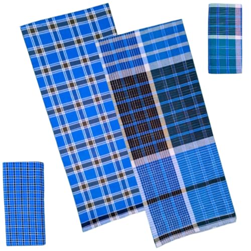 Image of YGM Men's Multi Colour Lungi | Soft & Breathable | New Designs (Pack of 2) | Traditional Vibrant Colour Lungis | Day & Night Wear | Free Size