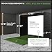 The Indoor Golf Shop DIY Golf Simulator Enclosure - Easy-Setup Golf Simulators For Home - Includes Impact Golf Screen, Enclosure Surround, Protective Padding - Poles Not Included - 12’10” x 9’10” x 5’