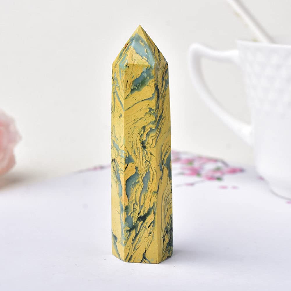 Cristal Poli et Pierres Naturelles d'Unakite Jaune pour sublimer votre ameublement de bureau