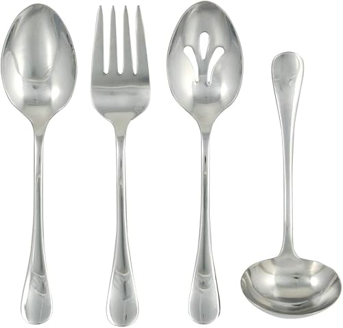 Ginkgo International Varberg - Juego de cubiertos de acero inoxidable de 4 piezas