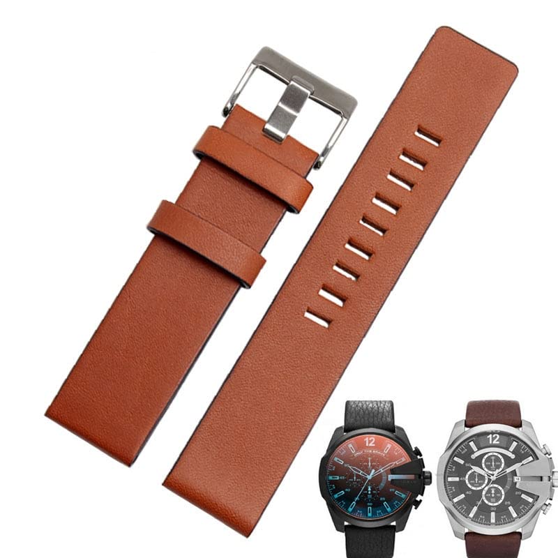 Bracelet de montre cuir 24mm 26mm 28mm pour Diesel DZ7312 DZ4323 DZ7257 bande plate