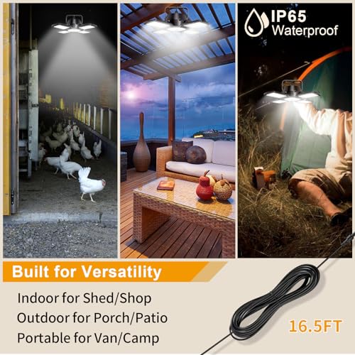 Yomisga SPL013 Solar Powered Outdoor Shed Light 176Led Solar Pendant Lights thumb #5