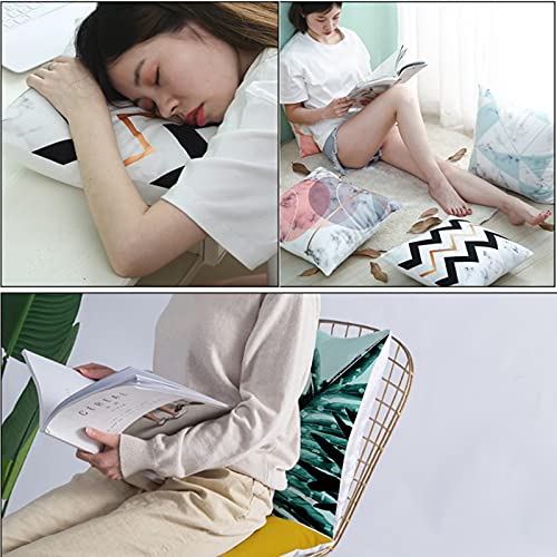 Homxi Kissenbezug 40x40 Nordic Kissenbezüge Dekokissen Polyester Dot Stripes Geometrisch Dekokissen Set Schwarz Blau – Bild 5