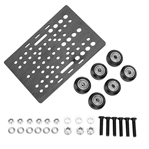 Gantry Plate Slide Build Board Bearing Pulley Set V Gantry Plate Kit Compatible with V Type Linear Actuators 1 Set for 3
