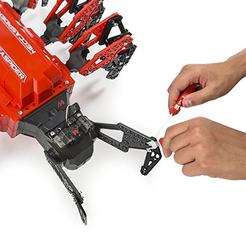 Meccano-Erector – MeccaSpider Robot Kit for Kids to Build, STEM Toy with Interactive Built-in Games and App, Infrared Remote Control
