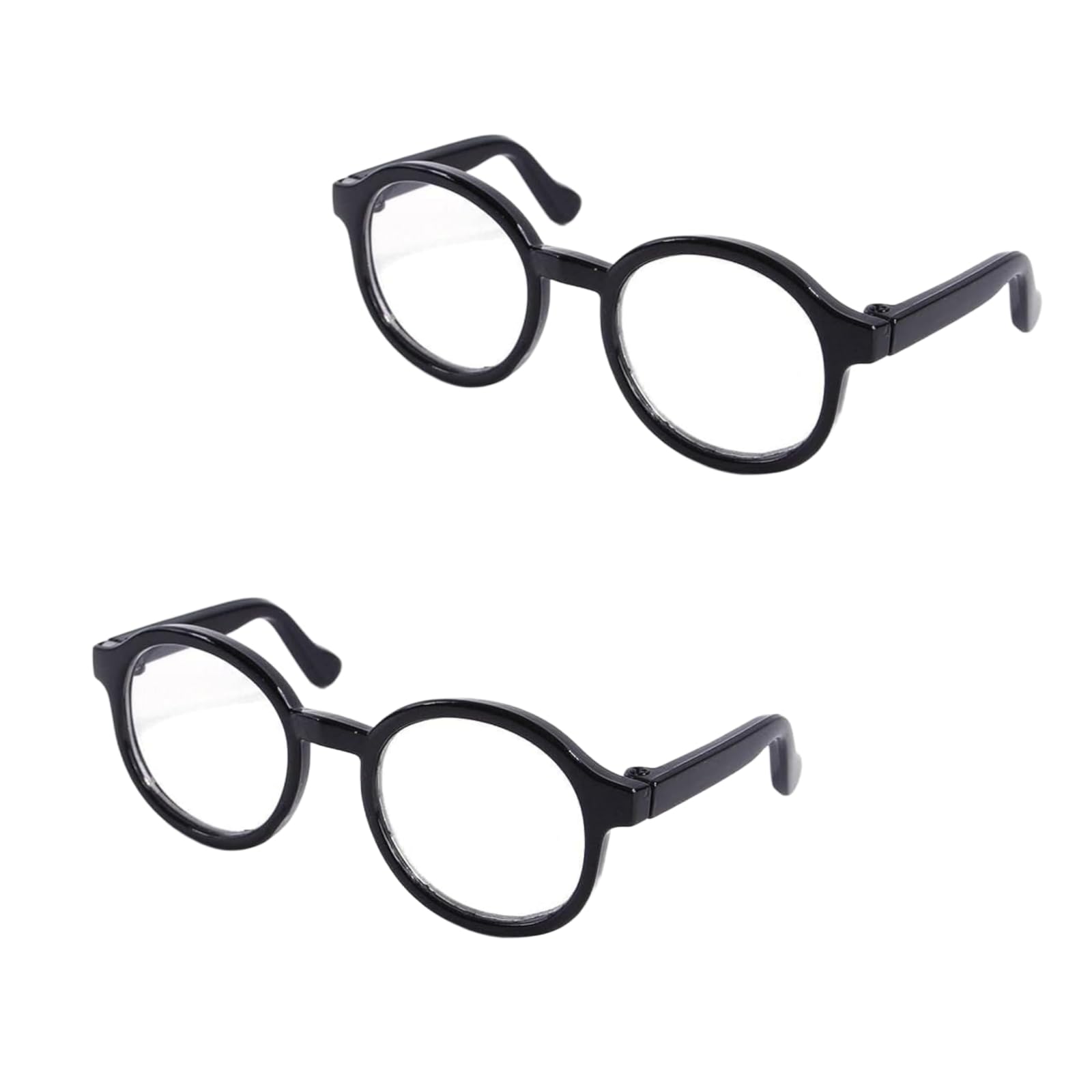 2Pcs Black Pet Dog Cute Glasses Clear Lens Retro Glasses Photo Props Transparent Cat Sun Glasses for Small Dogs Cats Cosplay Costume Dog Sunglasses