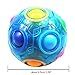 FCBB Fidget Ball,Spherical Magic Cube Rainbow Ball Cube Puzzle Brain Teasers Fidget Educational Toy (Blue)