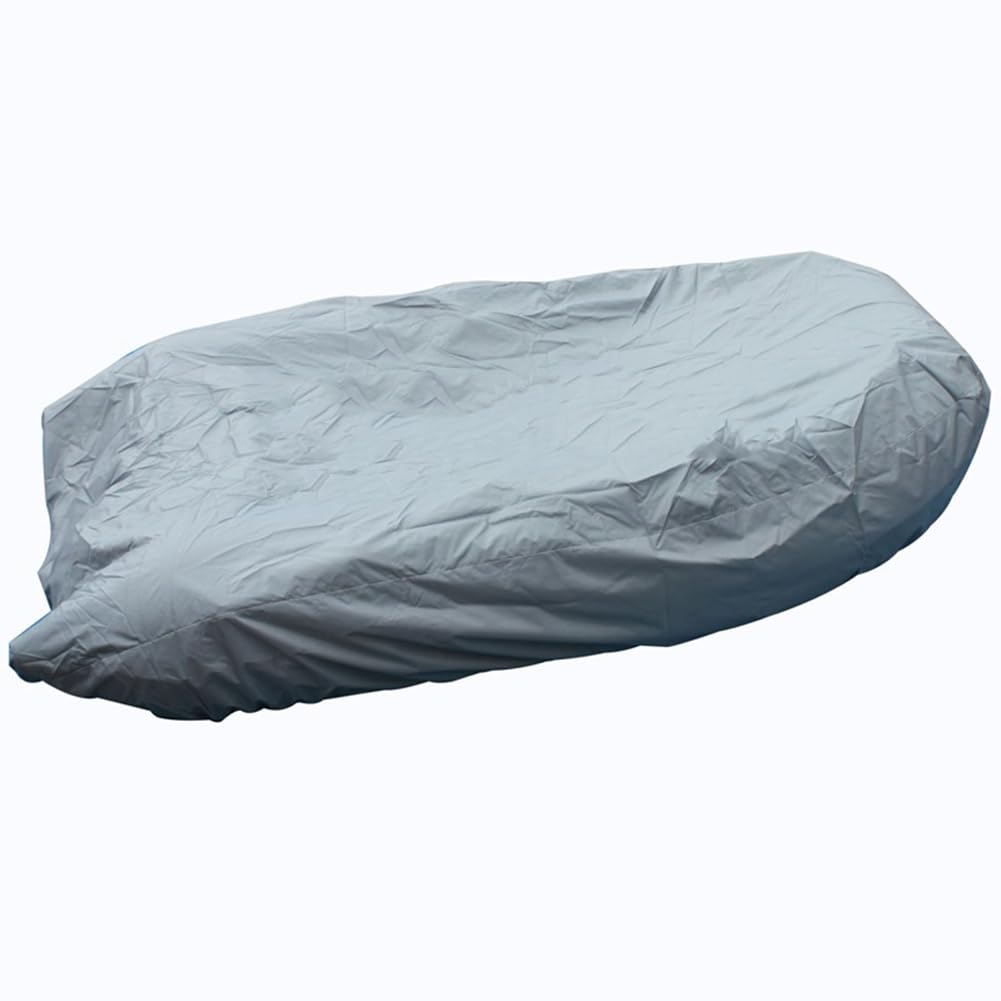 Telo Copri Barca per Gommone Impermeabile Oxford Tessuto Copertura per Barca Gonfiabile Antipolvere UV Resistente,Grigio,3.0m