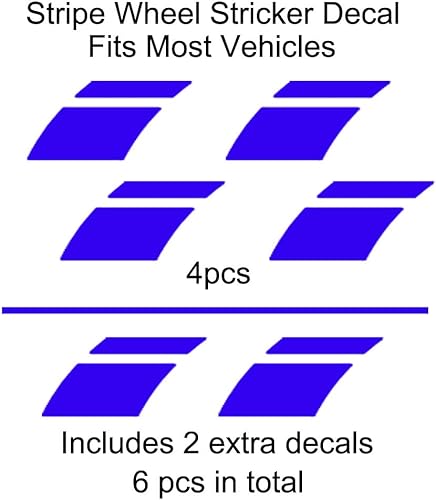 Miniatura 6 de Leasinder 6 calcomanías para ruedas de 18 a 21 pulgadas calcomanías reflectantes de vinilo para llantas de automóvil accesorios de decoración para