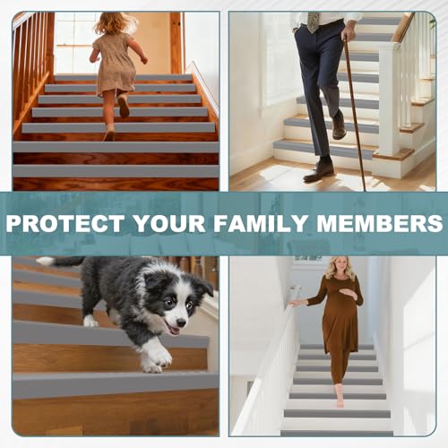 Treppenkantenprofil selbstklebend Treppen Kantenschutz rutschfeste Treppenkante flexibel Treppenkantenprofil Vinyl Winkelprofil (1m, 50×25mm, Grau)