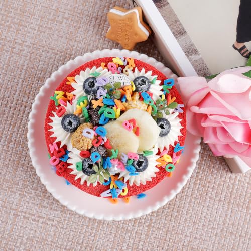 Image of Rainbow Letters Sprinkles, Edible ABC Alphabet Letters for Cake Decorating