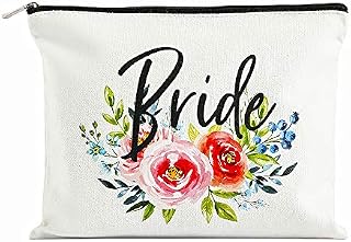 Bridal Shower Gifts Bachelorette Gifts Bachelorette Party Favors Wedding Gifts Engagement Gifts Bride Gifts Bride Makeup Bag Miss to Mrs Bride to be Gifts Cosmetic Bag (Blue-Pink)