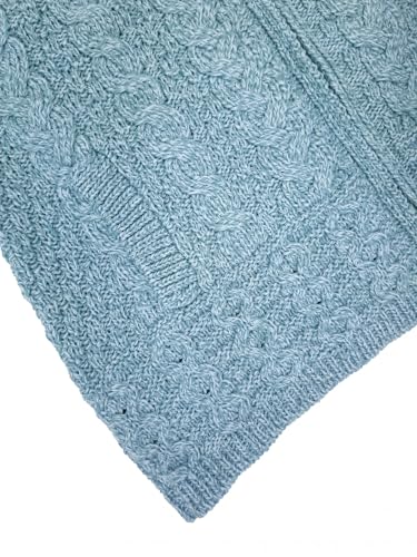 Image of Aran Crafts Irish Women's Double Collar Zip Cardigan (100% Merino Wool)