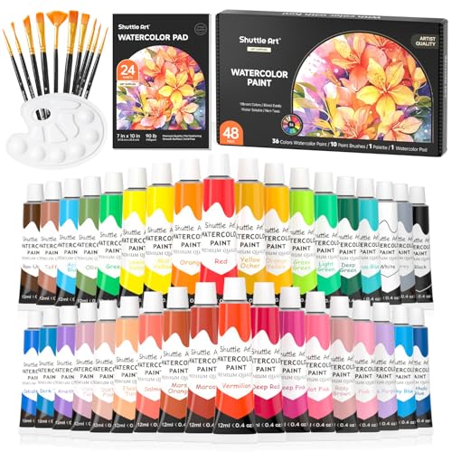 Shuttle Art 48 Pack Watercolor Paint Set