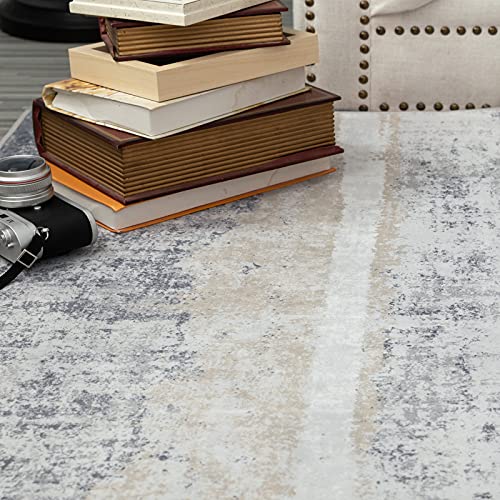 Jinchan Area Rug 2X7 Runner Rug Modern Abstract Rug Indoor Contemporary Carpet Foldable Thin Rug Hallway Kitchen Soft Mat Light Gold Print Floor Cover Non Slip For Bathroom Bedroom Living Room #TOP3