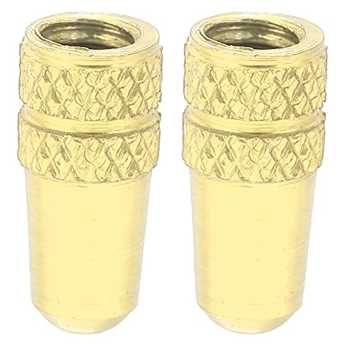 Valve Covers, Professional Design Valve Caps Long Service Life Practical to Use for Outdoor for Mountain Bikes (Gold)