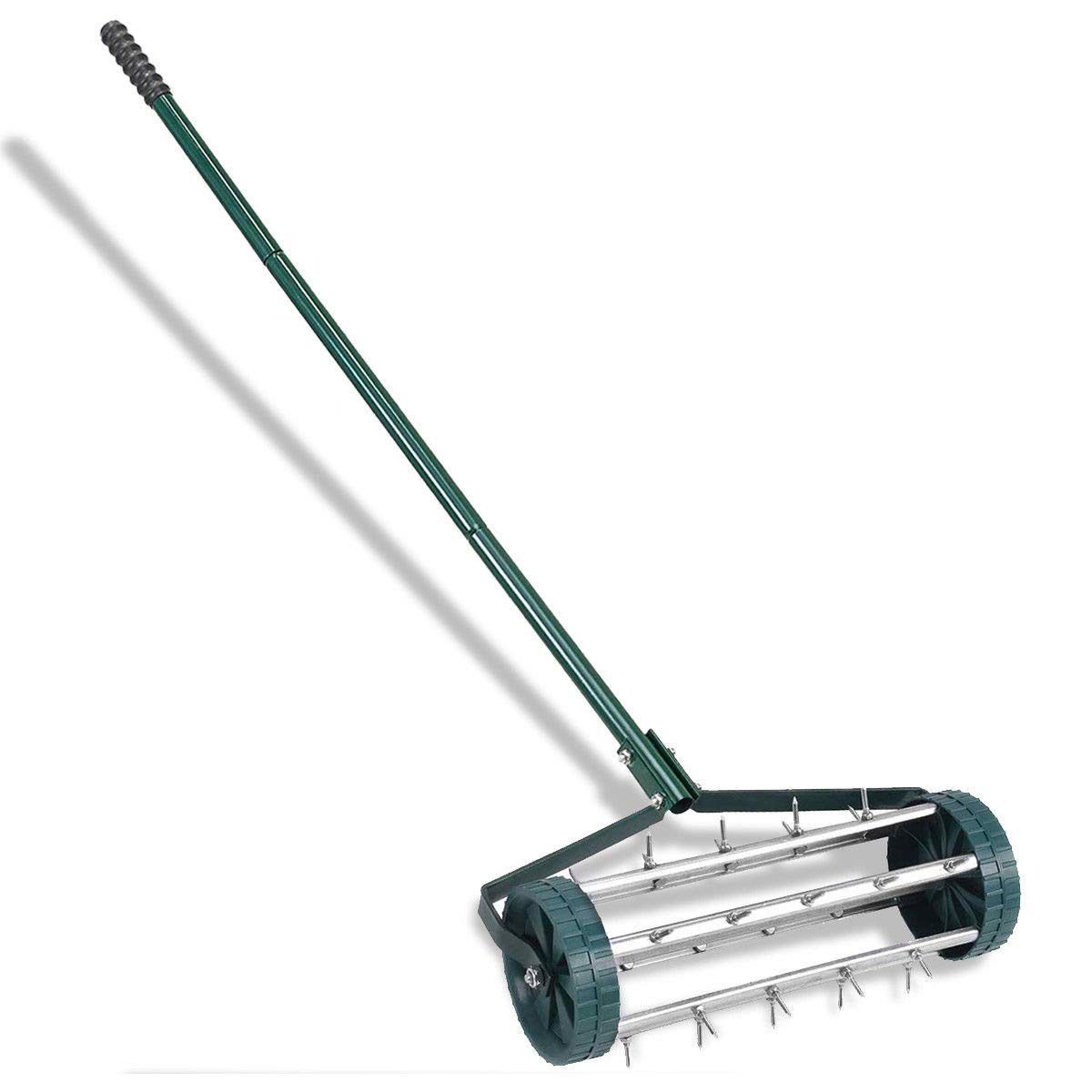 Buy COLIBROXHeavy Duty Rolling Garden Lawn Aerator Roller Home Grass Steel Handle Green New