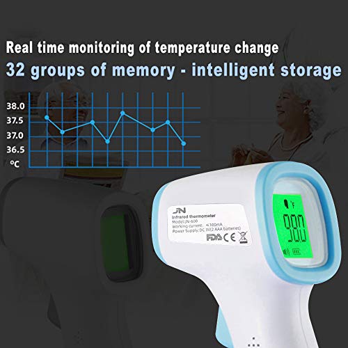 Tickas Forehead IR Thermometer,Digital Handheld Non Contact Temperature Measurement Device High Precision ℃ and ℉ Switchable
