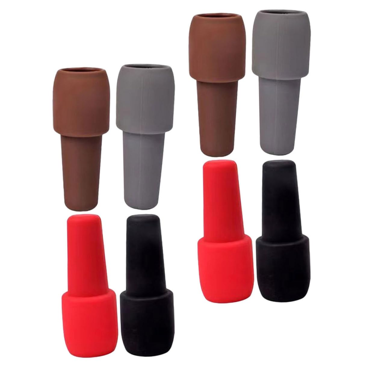 OKUMEYR Silicone Wine Bottle Stoppers 8 Pack Wine Leakproof Reusable Wine Bottle Plugs for Wine Bottles