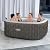 Bestway SaluSpa AirJet 4 to 6 Person Inflatable Hot Tub Square Portable Outdoor Spa with 140 Soothing AirJets and Cover, Brown