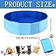 Faltbarer Hundepool,Hundepool Schwimmbad für Hunde,Hunde Pool,Schwimmbecken für Katzen,rutschfeste und Verdickt PVC,Tragbare,für Kleine Hunde Katze,50x8cm