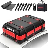 【Großer Stauraum】 Unsere XPORTION Dachbox Large 21 Kubikfuß, flexibel genug, um sperrige Gegenstände unterzubringen. Kann platziert werden 6 × Schlafsäcke, 4 × Koffer, 2 × 4-Personen-Zelt. Sparen Sie mehr Innenraum, um Ihre Reise zu erleichtern .