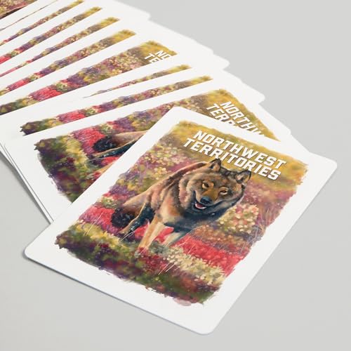 Baraja Póker Acuarela Gray Wolf 52 Cartas Tamaño Póker miniatura 5