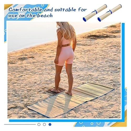 Tapis de plage en paille antidérapant pour sol humide - Pack de 4 nattes - 3