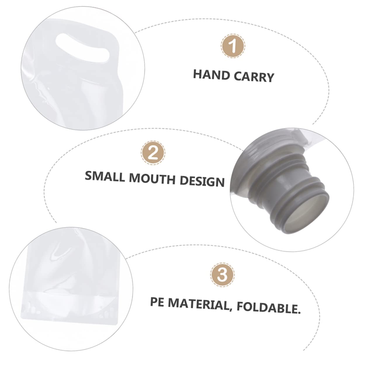 Toddmomy 4Pcs Collapsible Water Jug Durable No Leak Folding Water Containers for Camping Hiking and Outdoor Activities Convenient Portable Water Holders for