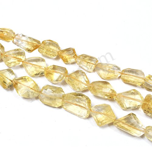 Citrine naturelle perles en vrac forme tumble laser 12-15mm pour fil de bijoux