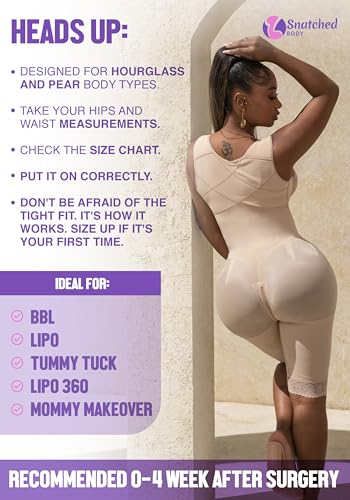 Image of Snatched Body Fajas Colombianas Moldeadoras | Stage 1 Faja Post Surgery BBL Lipo 360 | Full Body Faja for Women