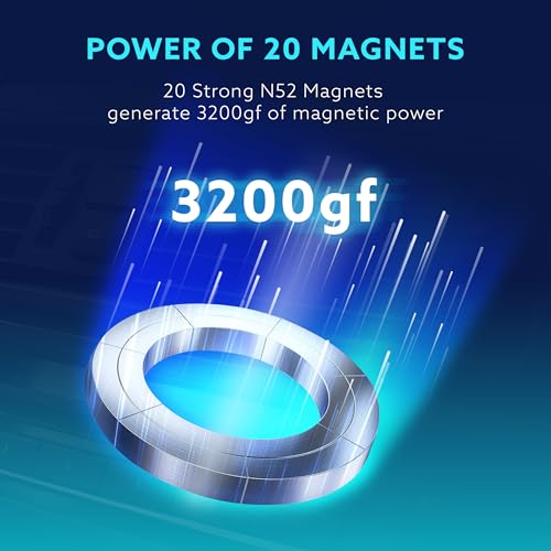 Image of AGARO Magnetic Car Mobile Holder Stand with Ultra-Strong N52 Magnet, AC Vent Mount, 360 Rotation, One-Hand use, Magsafe & Universal Compatibility with Included Metal Ring for iPhone & Android Phones