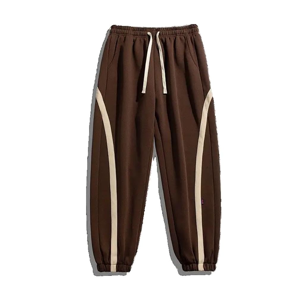 Xingfenly Spring Summer Elastic Waist Drawstring Contrast Sweatpants Man Street Casual Comfortable Motion Trousers