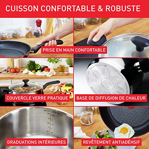 Tefal Comfort Max Bratpfanne 20 cm, hochwertiger Edelstahl, Thermo-Spot, Antihaftbeschichtung, Induktion G7260244 – Bild 3