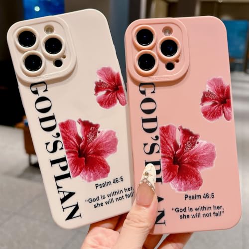 Coque iPhone 11 verset de la Bible God's Plan TPU antichoc rose
