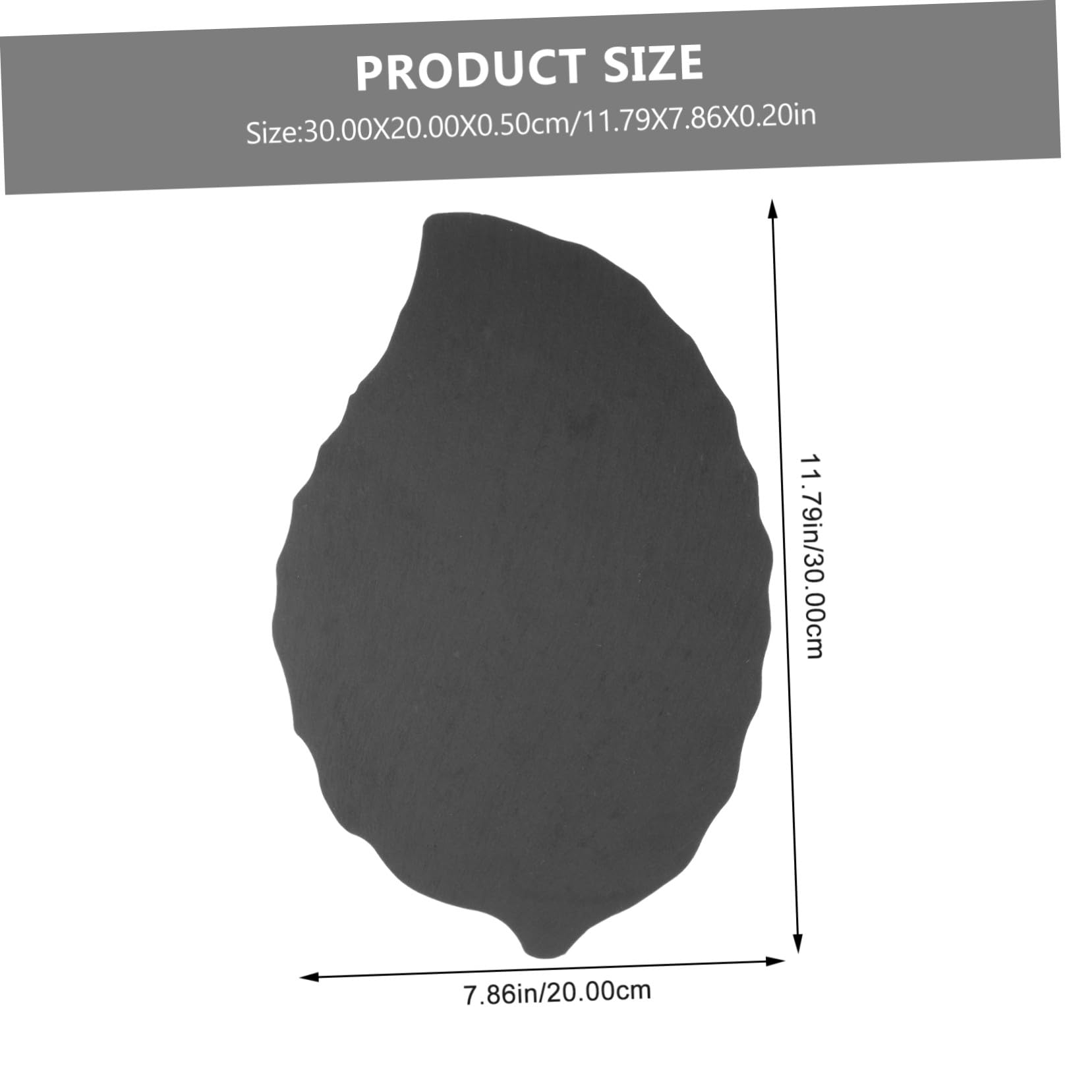 Blattförmige Schiefer Servierplatte aus Naturstein 30x20cm Mehrzweckteller für Sushi Steak und Desserts Leichter Küchenteller für Stilvolle Präsentation