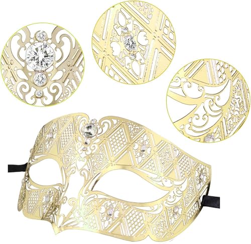 Image of Coddsmz Couples Venetian Masquerade Mask Set Luxury Style Princess Party Mask for Couples Women and Men Mardi Gras Masks
