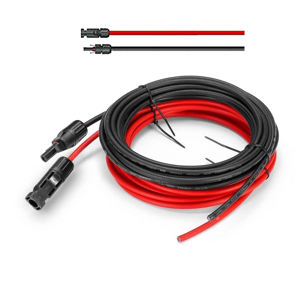 Solarsys® - 12m Cavo di Prolunga del Pannello Solare 4mm² 12AWG,IP68, TÜV Certificazione, Cavo di Collegamento Solare con 1 PV Connettori per Pannelli Solari Fotovoltaici, 12 Metri