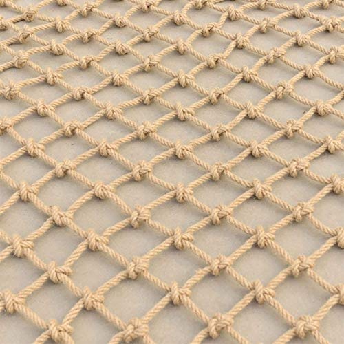 Child Safety Net Hemp Rope Grid Decoration Net Ceiling Shed Net Climbing Net Partition Photo Wall Net Hanging Net Stair Protection Fence Net Thick 12mm Mesh 15cm Jute (Size : 1x2m)