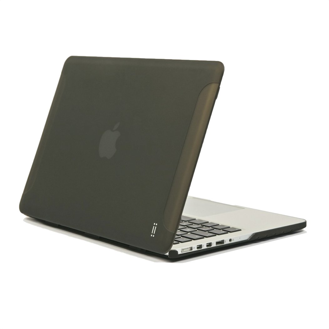 aiino - Harte Schutzhülle für MacBook Pro Retina 15" I Schutzetui I gummierte Schale I Matte Hülle I MacBook Pro Retina 15 Zoll I Ultra-Dünn I MacBook Pro Retina Zubehör I Apple Schutzhüllen - Schwarz