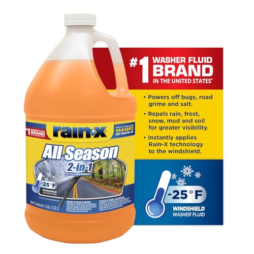 Rain-X All Season 2-In-1 Windshield Washer -25°F - 1 Gallon (Pack of 6)