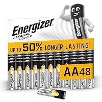 Energizer Alkaline Power - AA Batteries (48 Pack) Up To 50% Longer Lasting