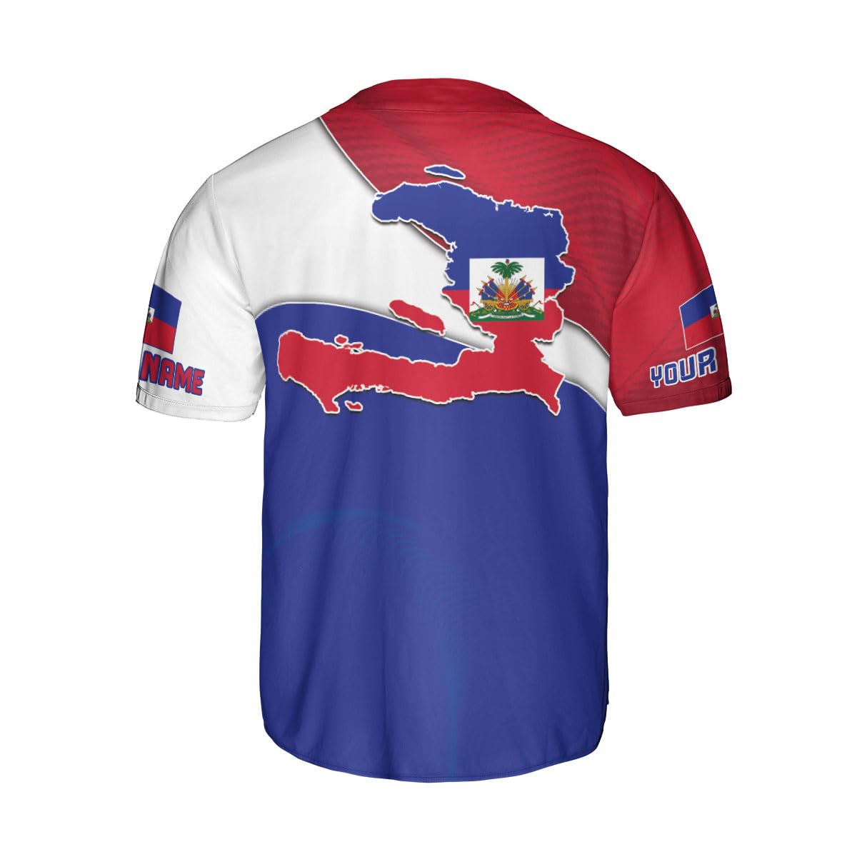 Personalized Name Haiti Baseball Jersey, Customized Haitian Baseball Jerseys for Men Women Haitian Flag Shirt 3D 10