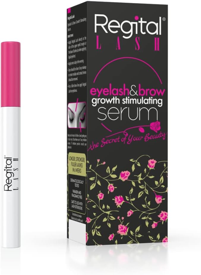 Regital LASH Eyelash & Brow Growth Stimulating Serum - Clinically Proven Formula - Only Natural Ingredients - Dermatologically Tested - 3 mL