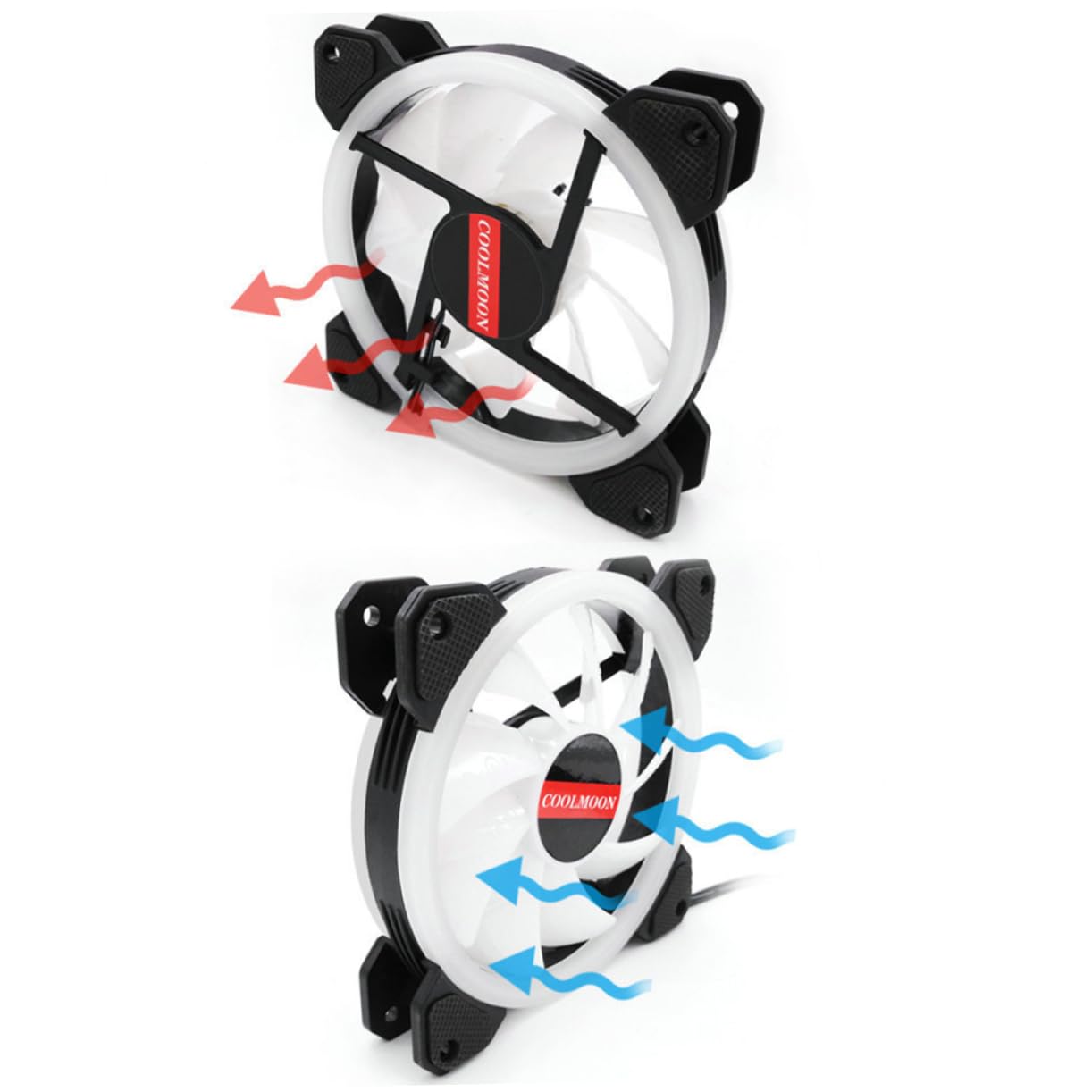 OSALADI Ventola per Case Pc Rgb Ventola per Cpu Silenziosa Ad Alto Flusso Ventole per Case Computer Rgb