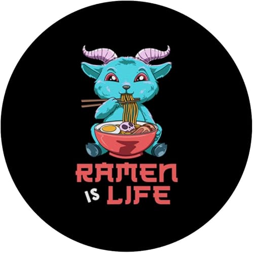 Miniatura 3 de Cute Ramen Munching Baby Baphomet Pastel Goth PopSockets Swappable PopGrip