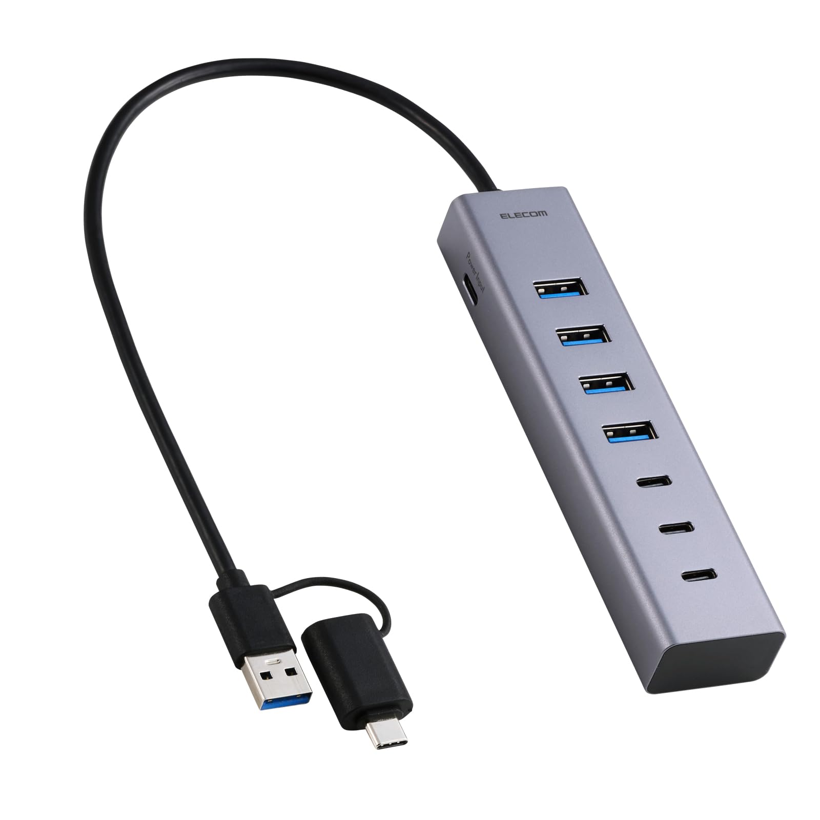 Amazon.co.jp: エレコム USBハブ USB-C変換アダプタ付き 5Gpbs USB-A×4