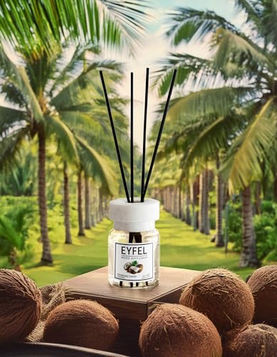 EYFEL-Reed-Diffusers-for-Home–Coconut-Reed-Diffuser-Set-405-fl-oz-Oil-Diffuser-Sticks-Bathroom-Diffuser-Bedroom-Diffuser-Home-Fragrances-Scented-Sticks-Home-Decor EYFEL Reed Diffusers for Home–Coconut Reed Diffuser Set 405 fl oz Oil Diffuser Sticks Bathroom Diffuser Bedroom Diffuser Home Fragrances Scented Sticks Home Decor