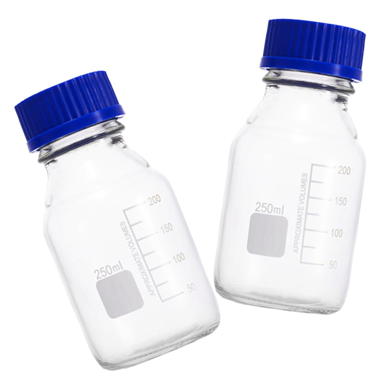 3 Sätze Reagenzflasche Graduiert Reagens Flaschen Für Chemische Reagenzien Reagenzienflasche Mit Schraubverschluss Labor Vorratsflaschen Medienflaschen Glas Transparent 2 Stück * 3